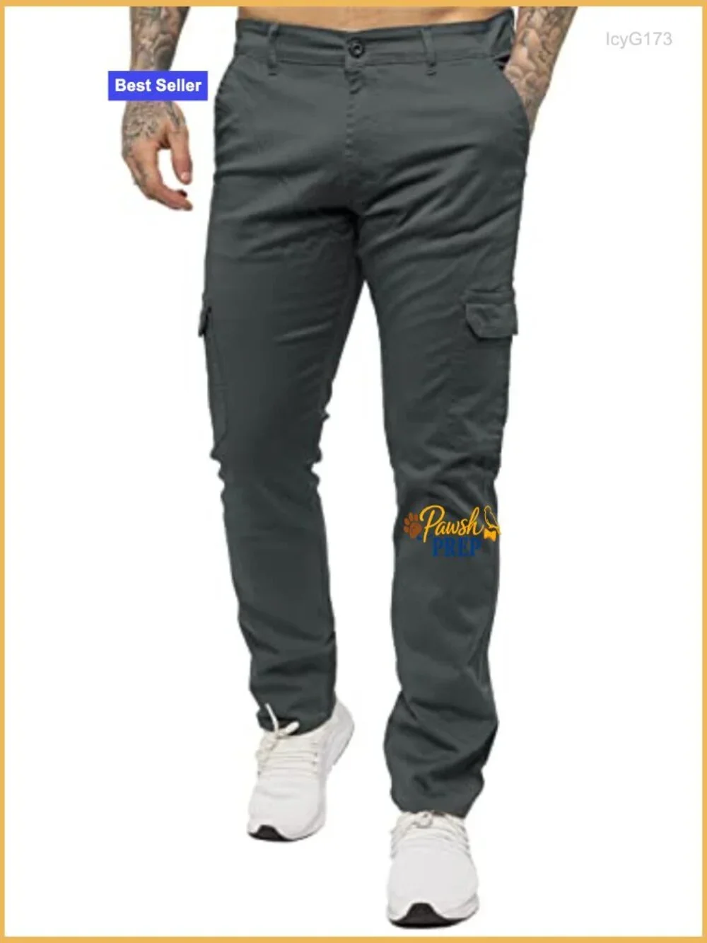Mens Cargo Combat Trousers Slim Fit Stretch Chinos Cotton Casual